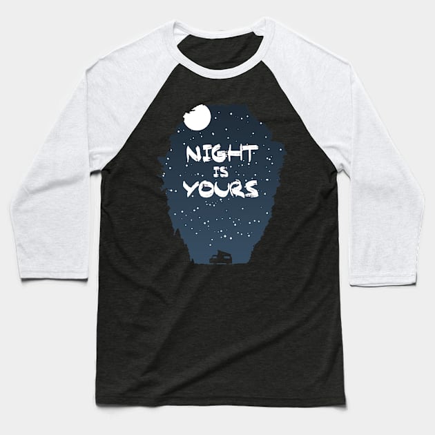 Night Is Yours Baseball T-Shirt by Aguvagu